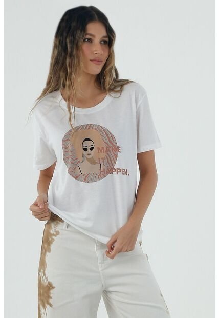 Tshirt Para Mujer Tennis, Fondo Entero Y Con Estampado De Make It Happen