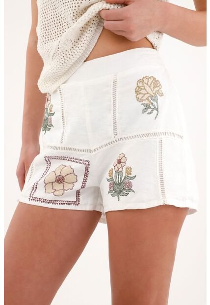 Tennis Bermuda Tradicional Corta Con Estampados Localizados Para Mujer