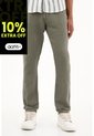 Tennis Pantalón Tipo Chino Verde En Lino 100% Para Hombre de Tennis
