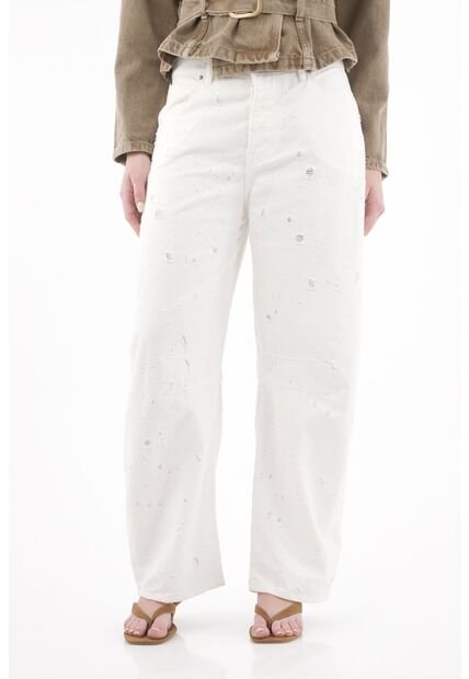 Tennis Jean Horseshoe Tiro Bajo Crudo Para Mujer