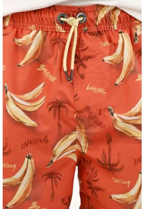 Tennis Pantaloneta De Baño Con Estampado De Bananas Para Hombre