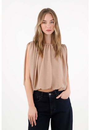 Tennis Camisa En Tela Liviana Y Vaporosa Crudo Con Acabado Suave Para Mujer