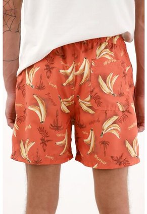 Tennis Pantaloneta De Baño Con Estampado De Bananas Para Hombre