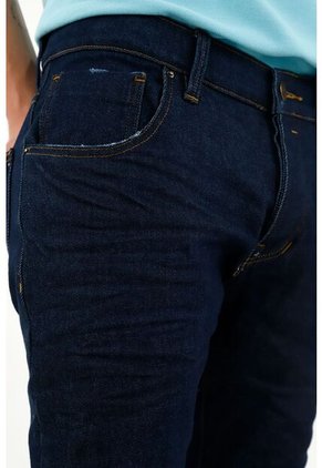Tennis Jean Cinco Bolsillos Skinny Azul Para Hombre