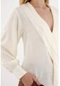 Camisa Con Escote En V Y Boleros Crudo Para Mujer de Tennis