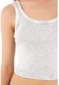 Tennis Camiseta Tipo Esqueleto En Rib Gris Para Mujer de Tennis