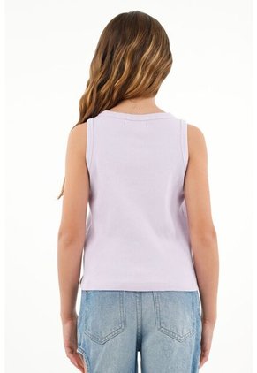 Camiseta Manga Sisa Morada Para Niña