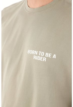 Camiseta Manga Corta Verde Para Hombre