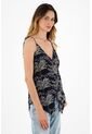 Tennis Camisa Estampada De Tiras Para Mujer de Tennis