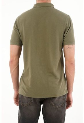 Tennis Polo Verde Con Raqueta Multicolor Para Hombre