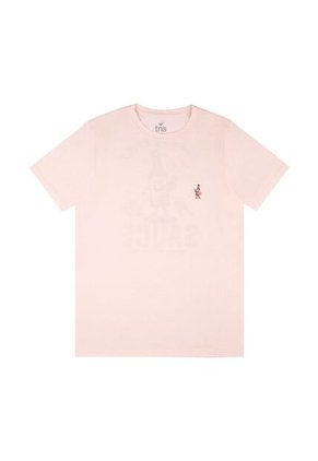 Camiseta Rosada Con Estampado En Espalda Para Hombre
