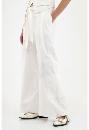 Tennis Pantalón Crudo Tipo Cargo Para Mujer