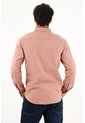 Camisa Oxford Manga Larga Rosada Para Hombre de Tennis