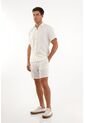 Tennis Camisa Manga Corta En 100% Lino Crudo Para Hombre de Tennis