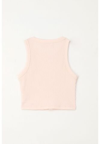 Camiseta Manga Sisa En Rib Rosado Para Niña Tennis