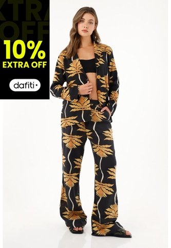 Tennis Pantalón Estampado En 100% Algodón Para Mujer Tennis