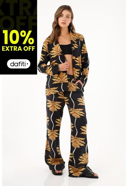 Tennis Pantalón Estampado En 100% Algodón Para Mujer