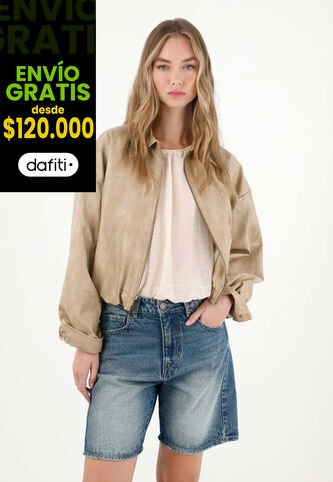 Tennis Bermuda En Denim Tono Medio Para Mujer Tennis