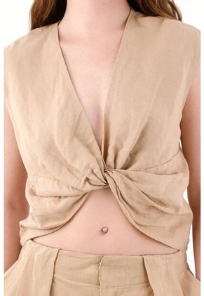 Tennis Camisa Amplia En Lino 100% Cruda Para Mujer