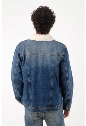 Tennis Abrigo Para Hombre Algodón Azul Fit Recto Con Borreguito