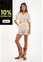 Tennis Bermuda Crudo Tipo Crochet Para Mujer de Tennis
