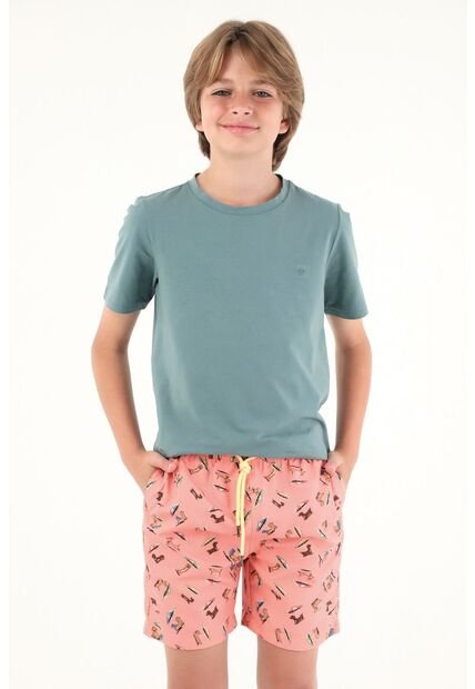 Pantaloneta De Baño Con Estampado Perro Salchicha Para Niño