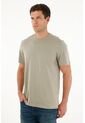 Camiseta Regular Fit Cuello Redondo Verde Para Hombre de Tennis