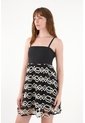 Tennis Vestido Corto Con Volumen Y Falda Tejida Negro Para Mujer de Tennis