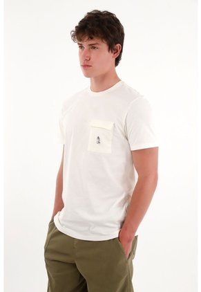 Tennis Camiseta Con Bolsillo De Tapa Crudo Para Hombre
