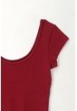 Tennis Camiseta En Rib Ajustada Roja Para Mujer de Tennis