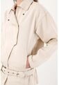 Tennis Cazadora Fit Relajado Con Cinturón De Algodón Beige Para Mujer de Tennis
