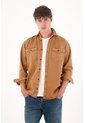 Tennis Chaqueta Tipo Camisa Con Efecto Vintage Café Para Hombre de Tennis