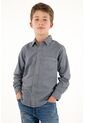Camisa Oxford Manga Larga Azul Para Niño de Tennis