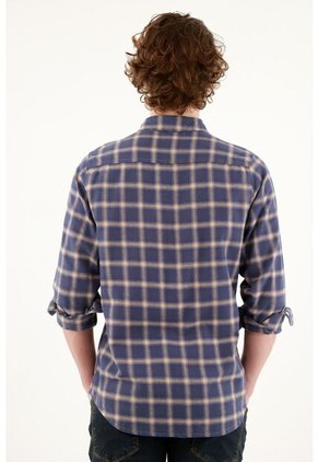 Tennis Camisa Preteñida Azul Para Hombre