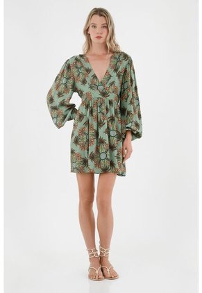 Vestido Corto Con Escote En V Para Mujer