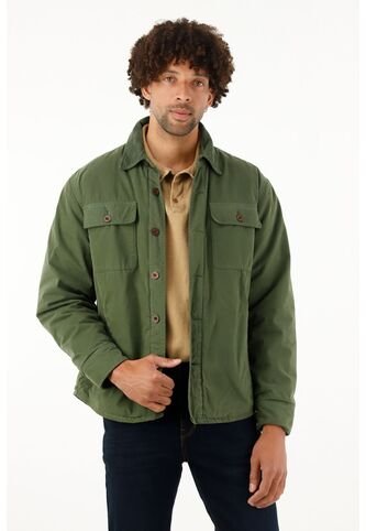 Tennis Chaqueta Con Bolsillos De Parche Verde Para Hombre Tennis