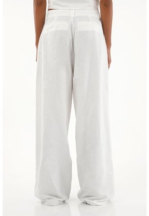 Tennis Pantalón Recto De Tiro Medio Con Bordados Para Mujer