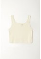 Tennis Camiseta Manga Sisa Crudo Con Textura Suave Para Mujer De Silueta Ajustada de Tennis