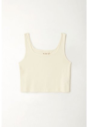 Tennis Camiseta Manga Sisa Crudo Con Textura Suave Para Mujer De Silueta Ajustada