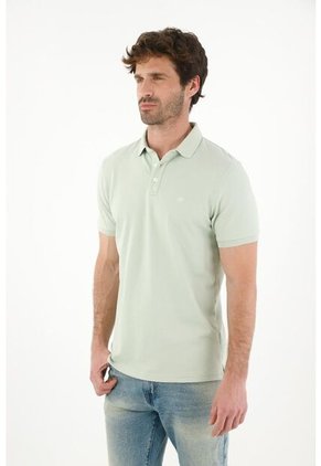 Tennis Polo En Tela Piqué Lycra Verde Para Hombre