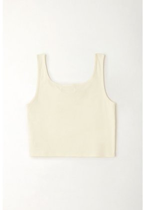Tennis Camiseta Manga Sisa Crudo Con Textura Suave Para Mujer De Silueta Ajustada
