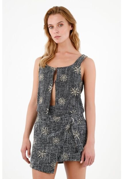 Tennis Falda Bordada Corta Para Mujer