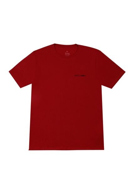 Camiseta Roja Con Estampado Posterior Para Hombre