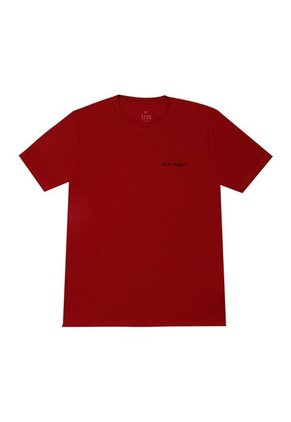 Camiseta Roja Con Estampado Posterior Para Hombre