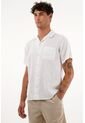 Tennis Camisa Crudo Manga Corta En 100% Lino Para Hombre de Tennis
