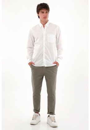 Tennis Camisa De Botones Blanca Para Hombre