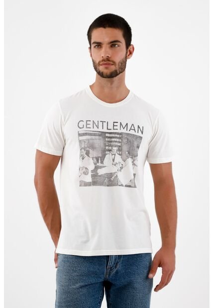 Tennis Camiseta Crudo Estampada Para Hombre