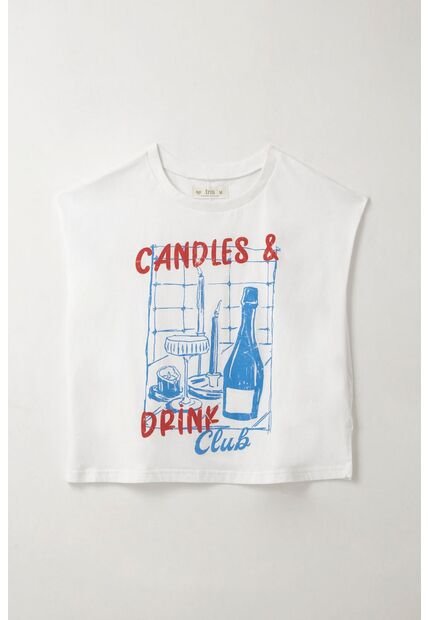 Tennis Camiseta Oversize Manga Sisa Blanca Para Mujer