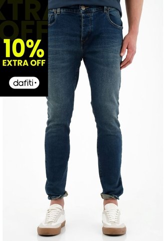 Tennis Jean Skinny Azul Tono Oscuro Para Hombre Tennis