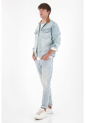 Tennis Chaqueta Trucker Con Cuello Corduroy Para Hombre